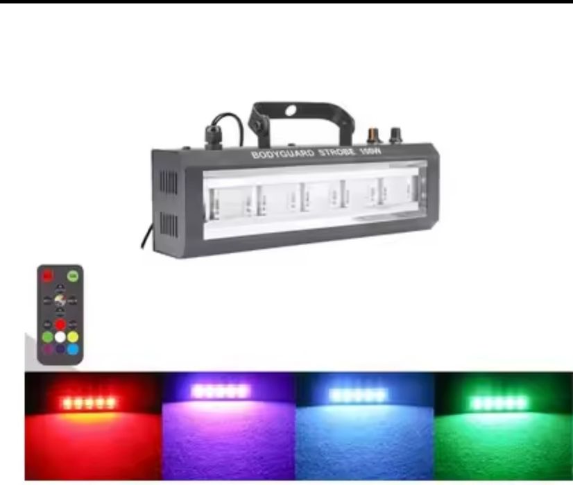 Stroboscop disco, 100W, RGBW, telecomandă