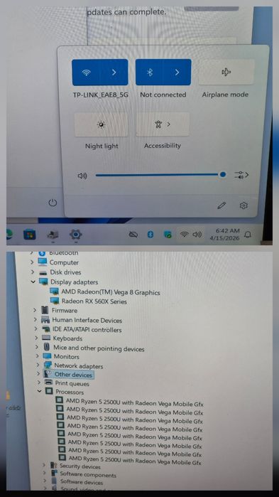 vand laptop jocuri pt monitor-Tv.Acer Nitro.Ryzen 5.16 Gb.RX 560 4GB.Ssd 512 Gb