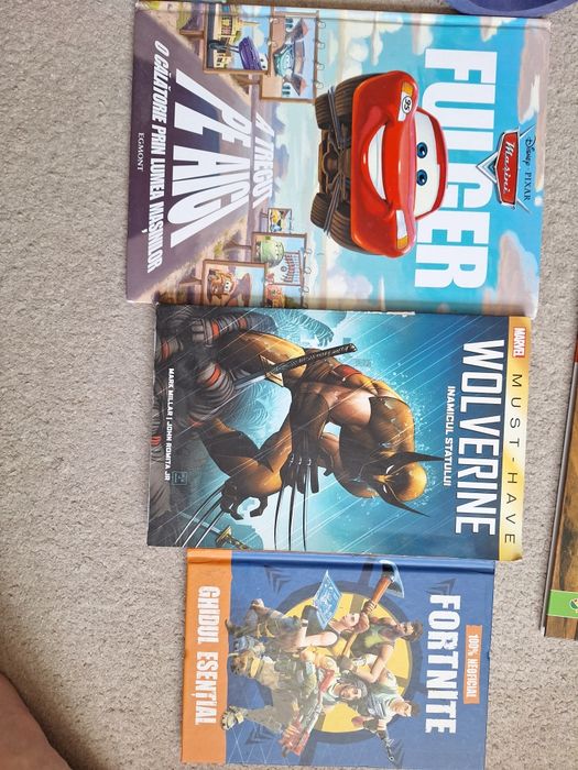 Carti cu Fulger Mcqueen, Wolverine si Fortnite