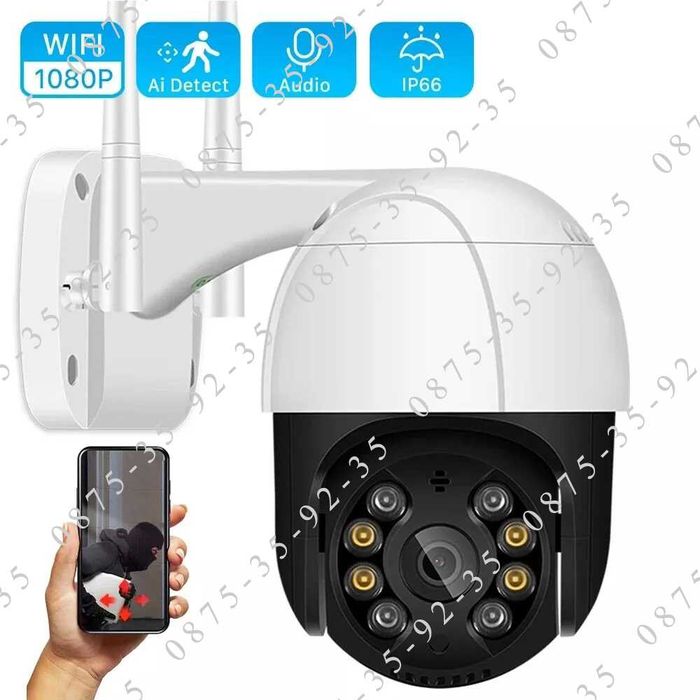 iCSee 8MP Куполна PTZ IP CAMERA WiFi Външна ВОДОУСТОЙЧИВА камера Wi-Fi