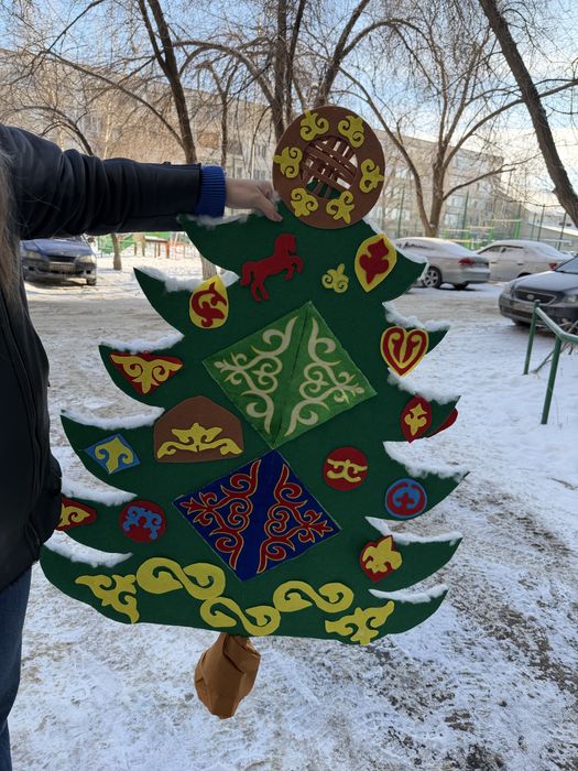 поделка елка из фетра