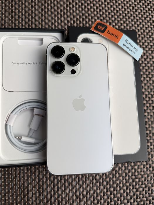 100% iPhone pro 128 silver*ЛИЗИНГ 15€/м айфон 13 про 128