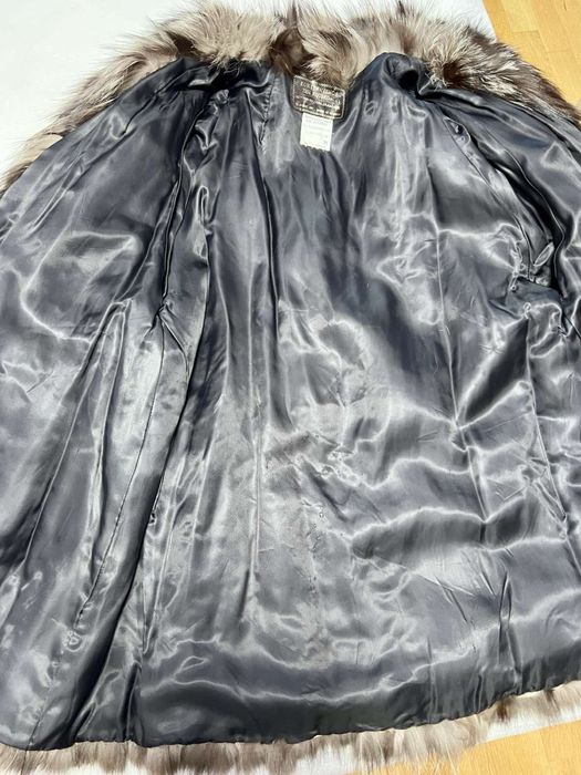 Палто от сребърна лисица