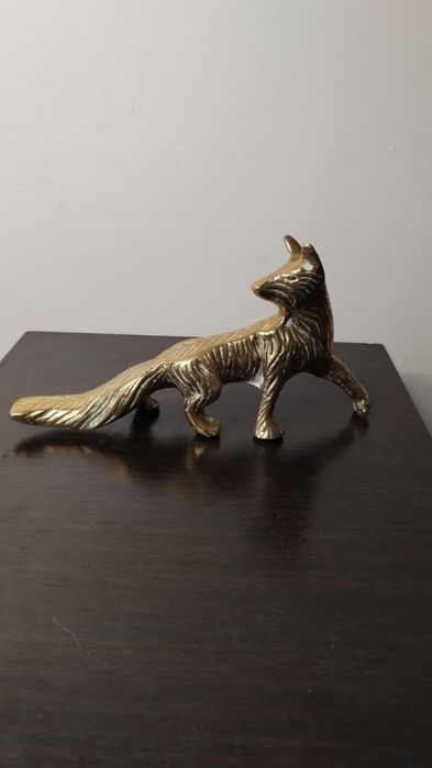 Статуетка на лисица. Бронз.