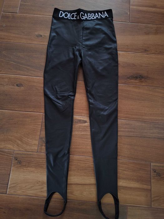 Кожен клин D&G с ластици