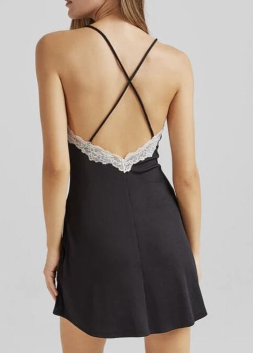 -Rochie de vara cu dantela, Bershka, noua