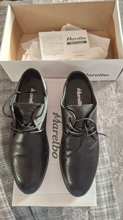 Pantofi adolescenti Marelbo, marimea 39, piele naturala neagra