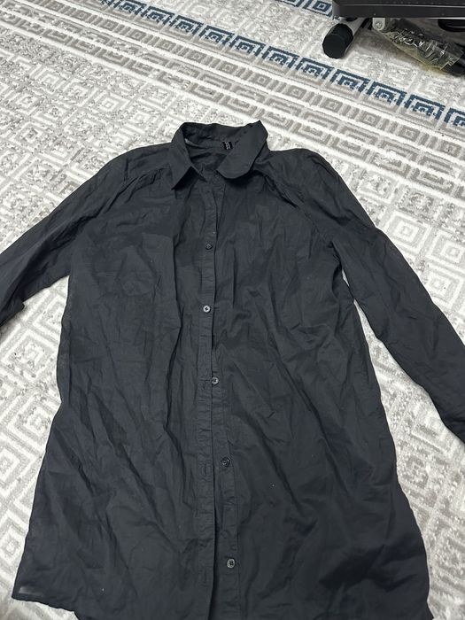 Черная рубашка тонкая