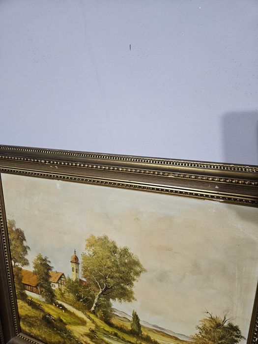 Tablou vechi   pe panza 85x75