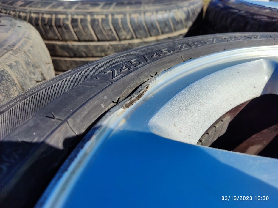 Vând 5 roti la preț de jante. Jante originale din alu AUDI R17 5X112