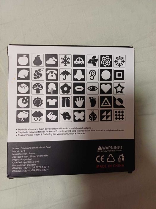 Черно бели карти за бебе/Стимулиращи карти за бебе