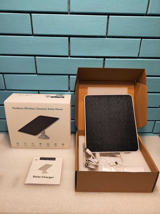 6W Слънчев Панел за Камери – Водоустойчив / Type-C / Micro USB