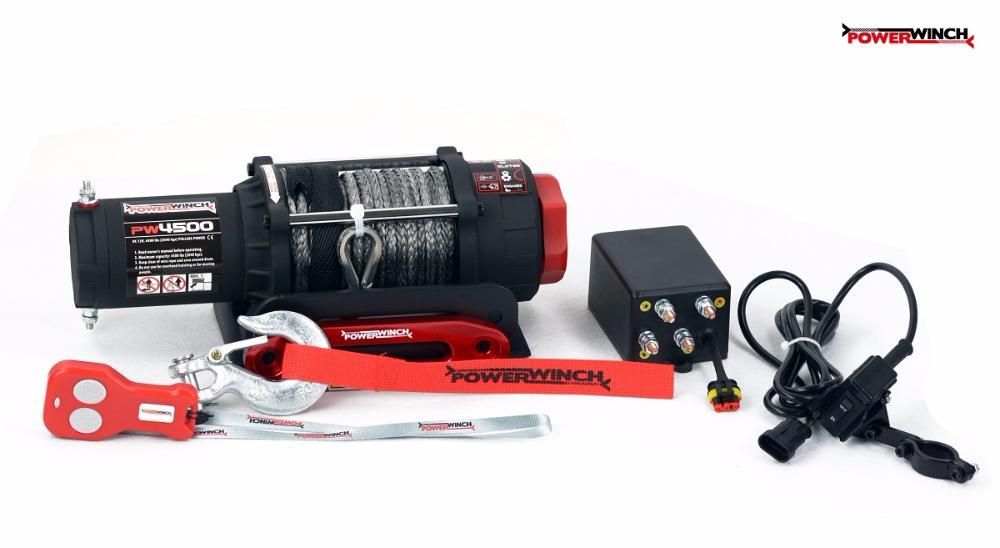 Лебедка за ATV и UTV със синтетично въже 4500lb (2040kg) PowerWnch гр ...