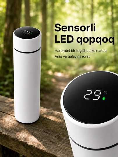 Smart termos, led displeyli, 500 ml.