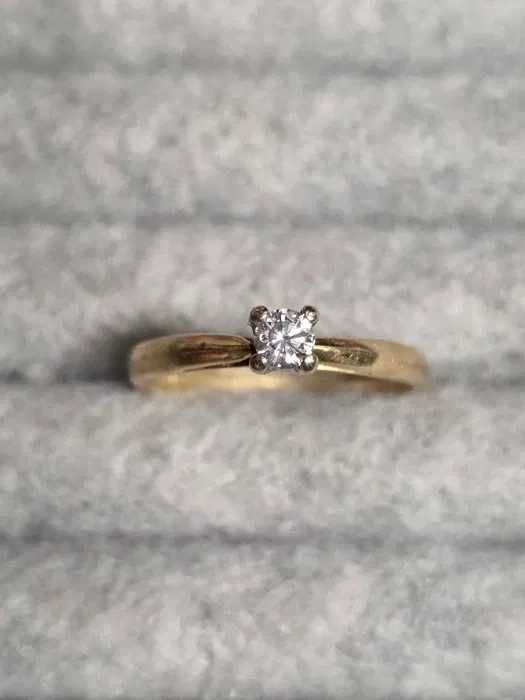 Inele logodna Aur cu diamant natural
