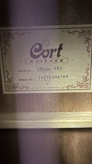 Акустическая гитара Cort AF510 BKS +чехол