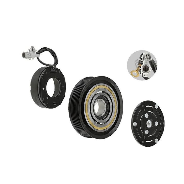 Cupla magnetica ambreiaj compresor A/C diametru 120 mm cu 7 caneluri, tip Denso 10S11C Toyota Hilux 2005-2015 motorizare 2, 5 D-4D, rulment 30x52x20 mm,