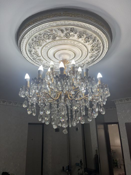 Люстра домашняя хрустальная
