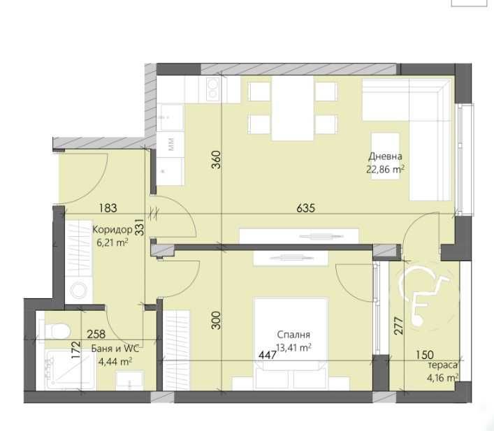 Продава се Двустаен апартамент в Пловдив, Кършияка - 73 кв.м за 1201 €/кв.м - Снимка #1