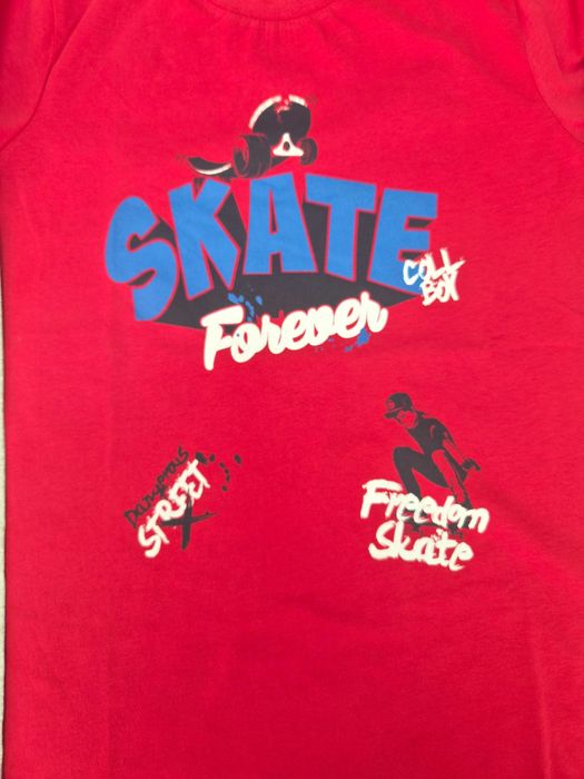 Koton детски дрехи, блуза/тениска момче SKATE Forever, червено-сиво, НОВО – 1 бр. €2.99 / 3 бр. €7.99