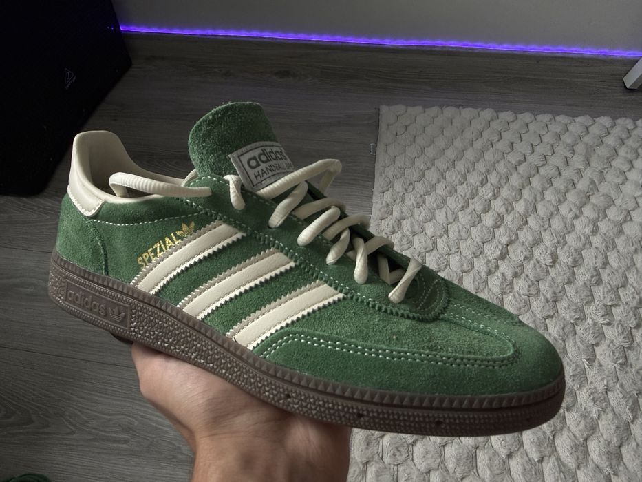adidas Originals HANDBALL SPEZIAL - Sneakers low - preloved green/cream white/crystal white