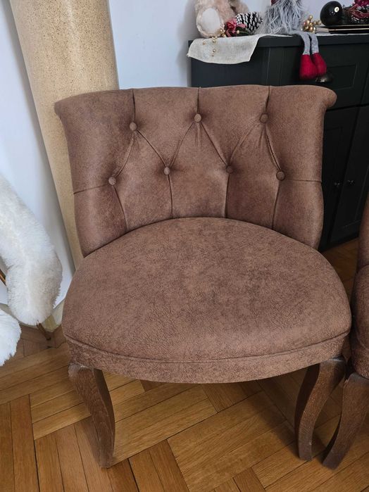Set canapea 2 persoane cu 2 fotolii, maro