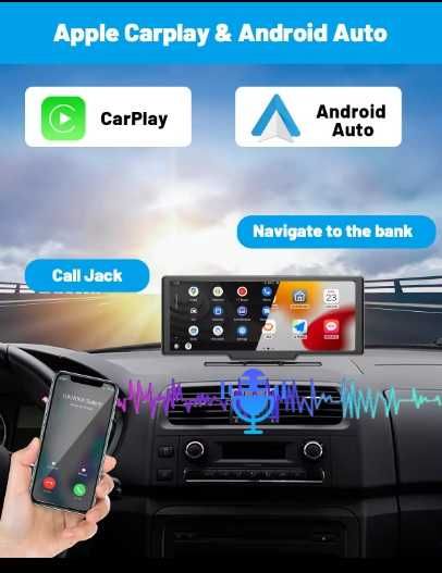 Ecran CarPlay Portabil 3in1 9,3 Android Radio Camera Fata Spate Bt