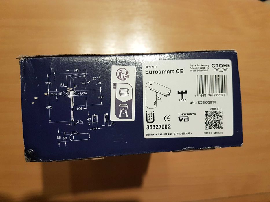 Baterie lavoar cu fotocelula, Grohe Professional Eurosmart CE 36327002