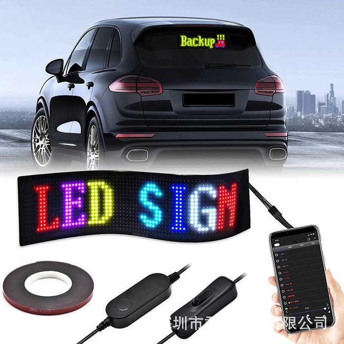 Reclama Auto USB  Flexibila Display LED Programabil