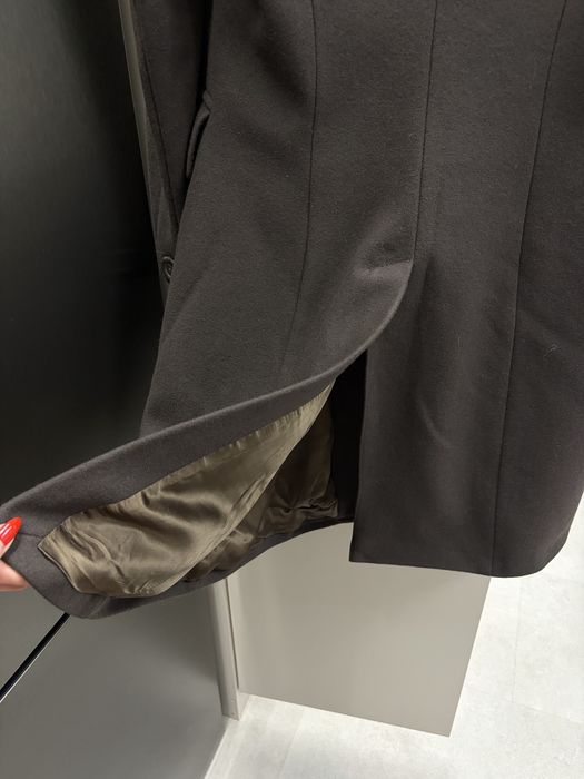 Шоколадово кафяво вълнено палто beneton