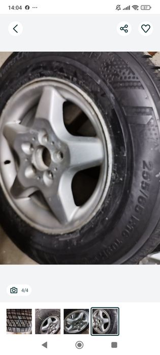 4бр. Гуми с Джанти за Мерцедес МЛ 265 / 65 / 16 М + С