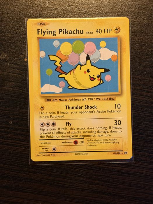 2016 Pokemon XY Evolutions 110 Flying Pikachu