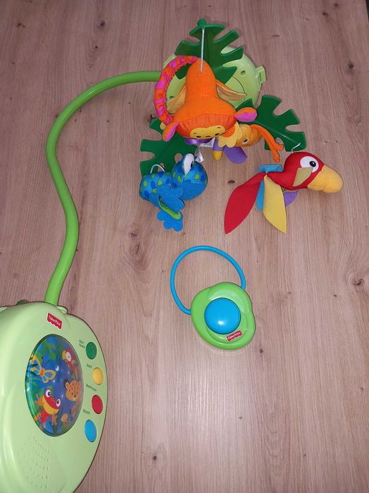 Музикална въртележка за бебешко легло / кошара със светлини и звуци Fisher Price