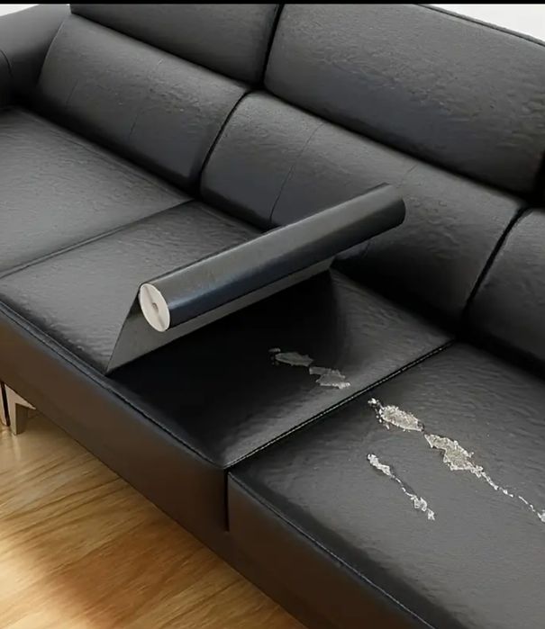 Rola Adeziva Piele , Rola Reparație Piele 50x100cm , neagra tapiterie