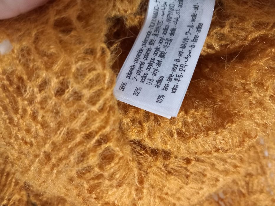 Rochie Zara lunga de plaja crosetata muștar mărimea S M