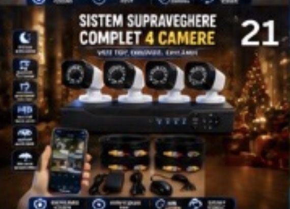 Vindem si Montam Camere Supraveghere Video KIT Complet 4/8/12 CAMERE