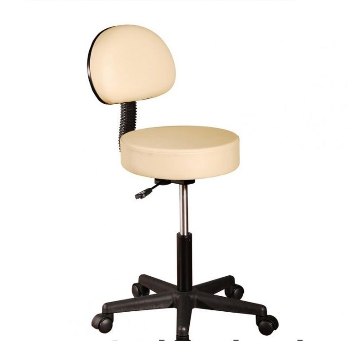 Козметична табуретка с облегалка / Работна табуретка / Козметичен стол