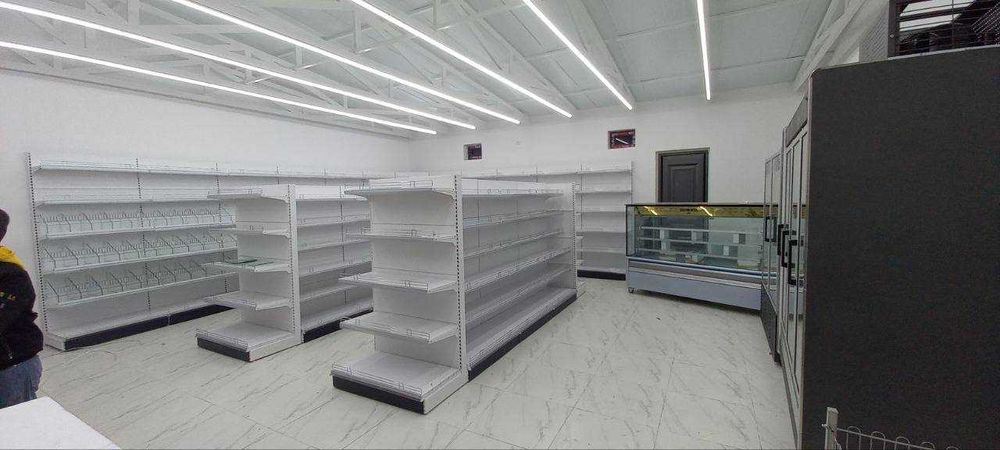 Торговые Стеллажи, оборудование металлические полки и витрина прилавки