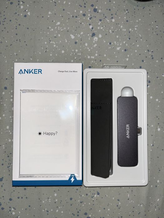 USB хъб Anker - Power Expand Direct, 6 порта, USB-C, iPad Pro, сив