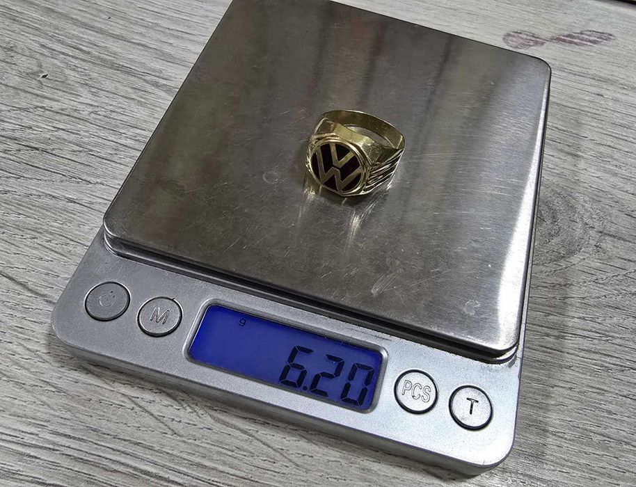 Златен мъжки пръстен 14 карата Volkswagen