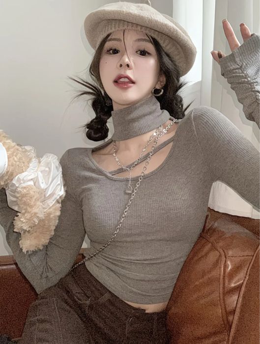 Новый Серый лонгслив