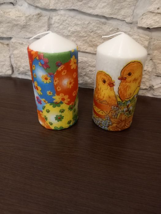 Свещи направени с декупаж!