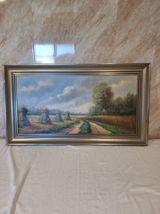 Голяма  авторска маслена картина пейзаж