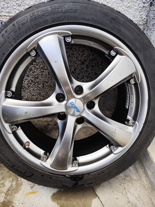 Продавам 18" оригинални лети джанти Alutec 5x114.3 (Германия) + гуми 235/45/18