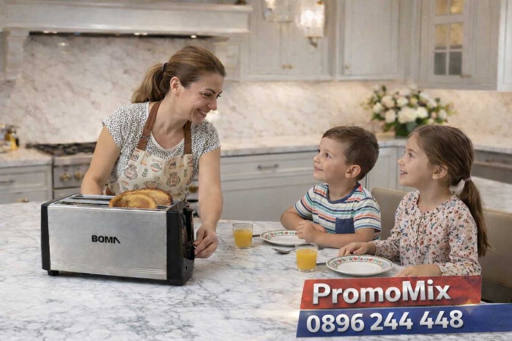 Тостер Boma BM 018S 1200W 4 броя филийки