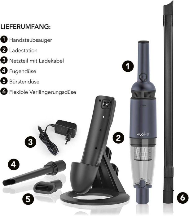 Безжична ръчна прахосмукачка MAXXMEE от ново поколение супер мощна