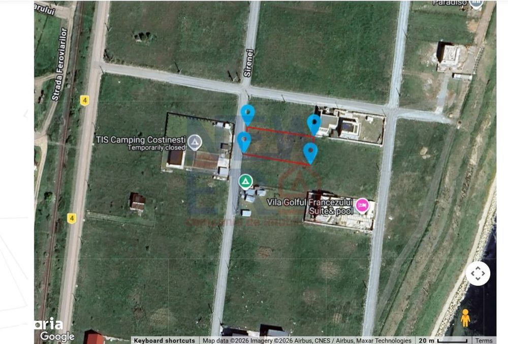 Teren de vanzare 950 mp - zona Golful francez - Costinesti