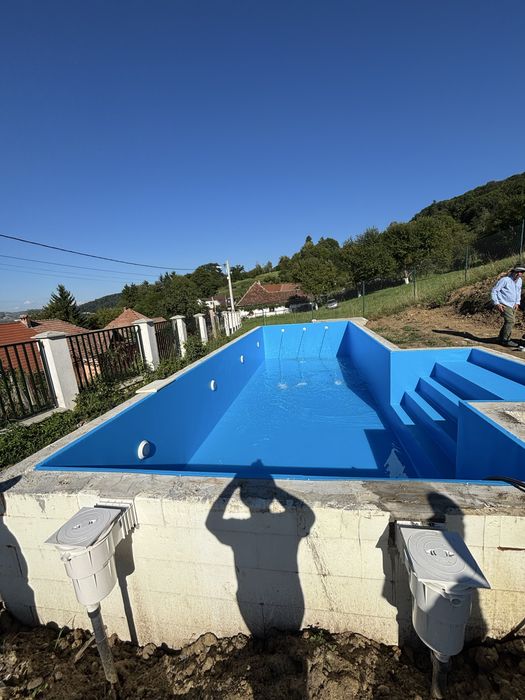 Constructii piscine cofraje de polistiren cu liner