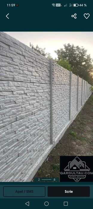 Modele garduri din beton de la gardultau.com placi de gard stalpi