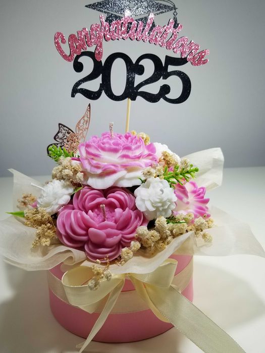 Букети свещи от 100% соев восък, декоротивни сетове ръчно изработени